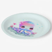 Cute Octopus Zee creatie Papieren Bordje (Gekanteld)
