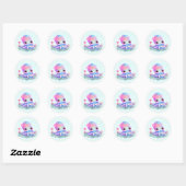 Cute Octopus Zee creatie Ronde Sticker (Vel)