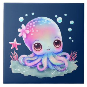 Cute Octopus Zee creatie Tegeltje