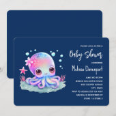 Cute Octopus Zee Creatinine Baby shower Kaart (Voorkant / Achterkant)