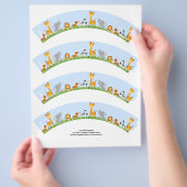 Cute Oerwoud Animals Boy Plain Cupcake Wrapper Flyer (Hand)