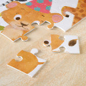 Cute Oerwoud Animals Happy Birthday Legpuzzel (Zijkant)