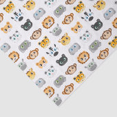 Cute Oerwoud Animals Patroon Tissuepapier (Detail)