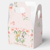 Cute Oerwoud Animals Safari Pink Floral Hartelijk Bedankdoosjes (Geopend)