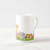 Cute Oerwoud Baby  	AnimalsBone China Mok (Voorkant rechts)