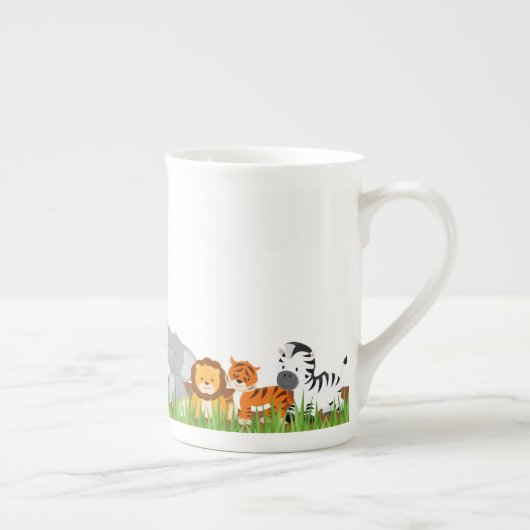 Cute Oerwoud Baby  	AnimalsBone China Mok (Rechts)