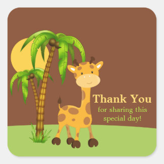 Cute Oerwoud Elephant Bedankt Sticker