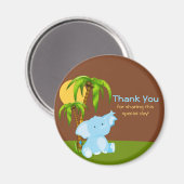 Cute Oerwoud Elephant Boy Bedankt Magnet Magneet (Voorkant / Achterkant)