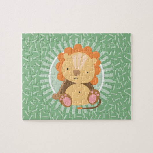 Cute Oerwoud Lion - Funny Zoo Animals Legpuzzel (Horizontaal)