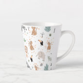 Cute Oerwoud Rainforest Animals Patroon Latte Mok (Rechts)