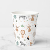 Cute Oerwoud Rainforest Animals Patroon Papieren Bekers (Voorkant)