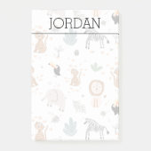 Cute Oerwoud Rainforest Animals Patroon Post-it® Notes (Voorkant)