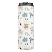 Cute Oerwoud Rainforest Animals Patroon Thermosbeker (Achterkant)