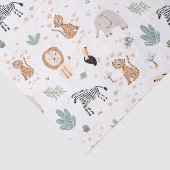 Cute Oerwoud Rainforest Animals Patroon Tissuepapier (Detail)