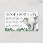 Cute Oerwoud Safari Animals Greenery Books for Bab Informatiekaartje (Voorkant)