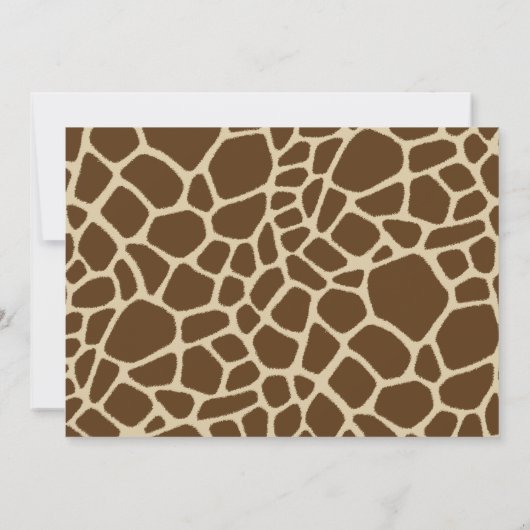 Cute Oerwoud Safari Baby Shower-uitnodigingen Kaart (Achterkant)