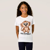 Cute Oerwoud Safari Monkey Animal Kinder T-shirt (Voorkant volledig)