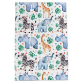 Cute Oerwoud Wilde Dieren Gift Bag Medium Cadeauzakje (Achterkant)