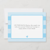 Cute Oh Baby Heart Boy Baby shower Dank je Bedankkaart (Achterkant)