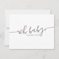 Cute Oh Baby Heart Girl Baby shower Merci