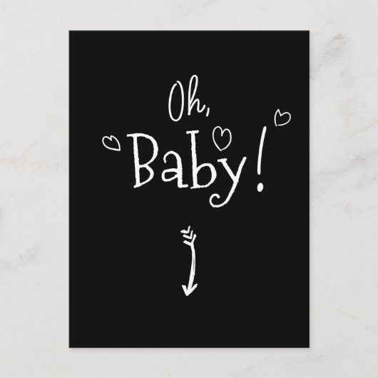 Cute Oh Baby Zwangerschap en Zwangerschap Briefkaart (Voorkant)
