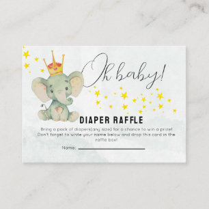 Cute OhBaby Geslacht Neutrale Olifant Luierspel En Informatiekaartje