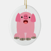 Cute Oinking Cartoon Pig Ornament (Rechts)