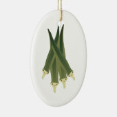 Cute Okra Keramisch Ornament (Rechts)