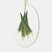 Cute Okra Keramisch Ornament (Links)