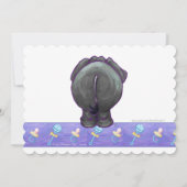Cute Olifant Baby Shower Kaart (Achterkant)
