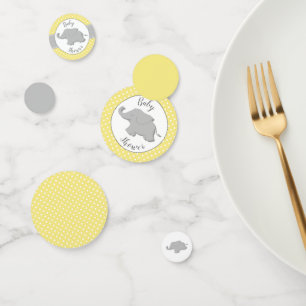 Cute Olifant Gele Stippen Baby Shower Confetti