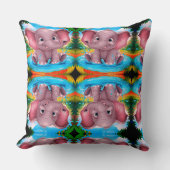 Cute olifant ontwerp kussensloop kussen (Voorkant)