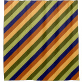 Cute Olive Sage Marine Stripes Douche Rideau (Devant)