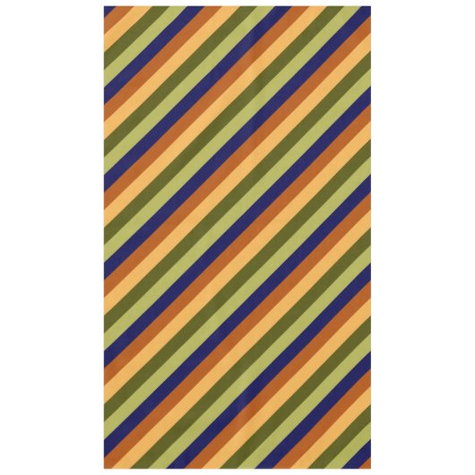 Cute Olive Sage Marine Stripes Grande Nappe (Devant)