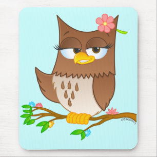Cute Olivia VonHoot Cartoon Mousepad Muismat