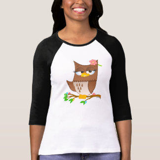 Cute Olivia VonHoot Cartoon op Vrouwenreaglan T-shirt