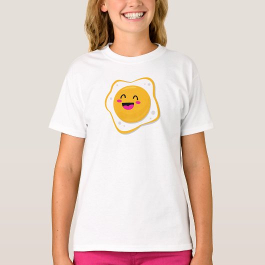 Cute Omelet Design T-shirt (Voorkant)