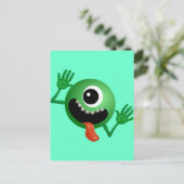 Cute One Eyed Monster Briefkaart (Staand voorkant)