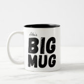 Cute One Hug Mug Personnalisé Nom Novelty Jumbo (Gauche)