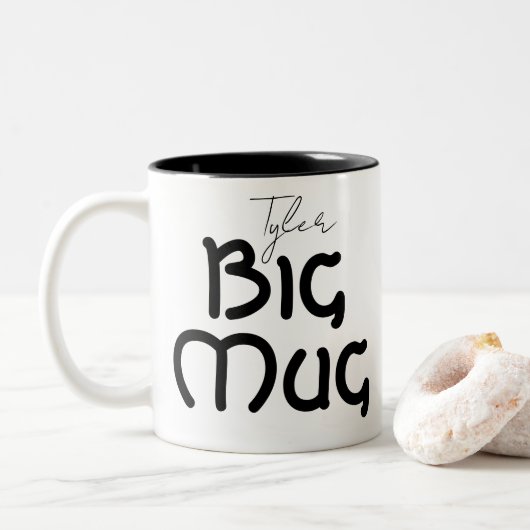 Cute One Huge Mug Custom Name Novelty Jumbo (Avec donut)
