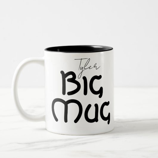 Cute One Huge Mug Custom Name Novelty Jumbo (Gauche)
