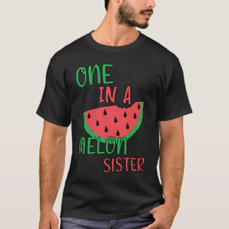 Cute One In A Melon Sister  Watermelon Bday T-shirt