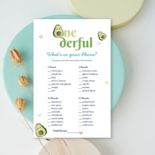 Cute Onedering Avocado 1er Anniversaire Carte de j