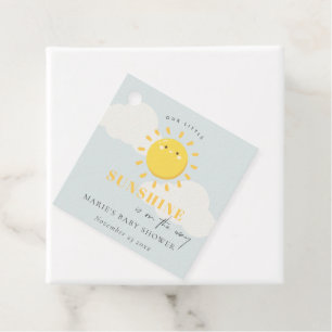 Cute Ons Little Sunshine Blue Boy Baby shower Bedankjes Labels