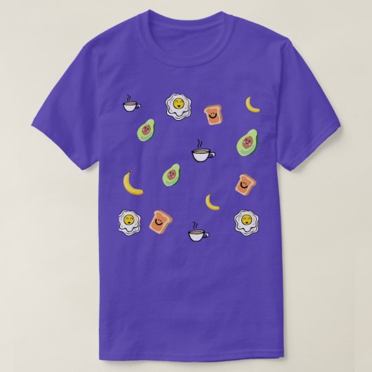 Cute ontbijtpatroon avocado Classic TShirt (Design voorkant)