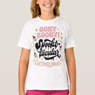 Cute Ooky Kooky Spooktacular Halloween Meisjes T-S T-shirt