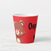 Cute “Oops!” Teddy Bear Mug –Funny&Adorable Kawaii (Devant)