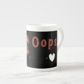 Cute Oops Teddy Bear Specialty Mug with Heart (Devant droit)