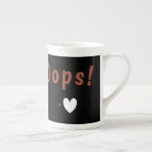 Cute Oops Teddy Bear Specialty Mug with Heart (Droite)