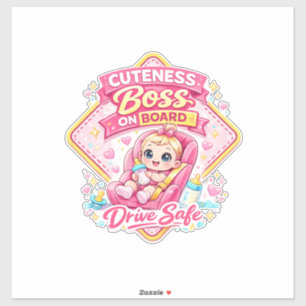 Cute Op De Achterbank – Mooie Baby Sticker Voor De